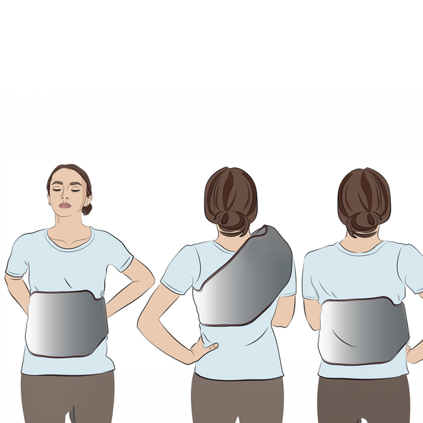 4 in 1 Wärmeflaschen-Gürtel, grau