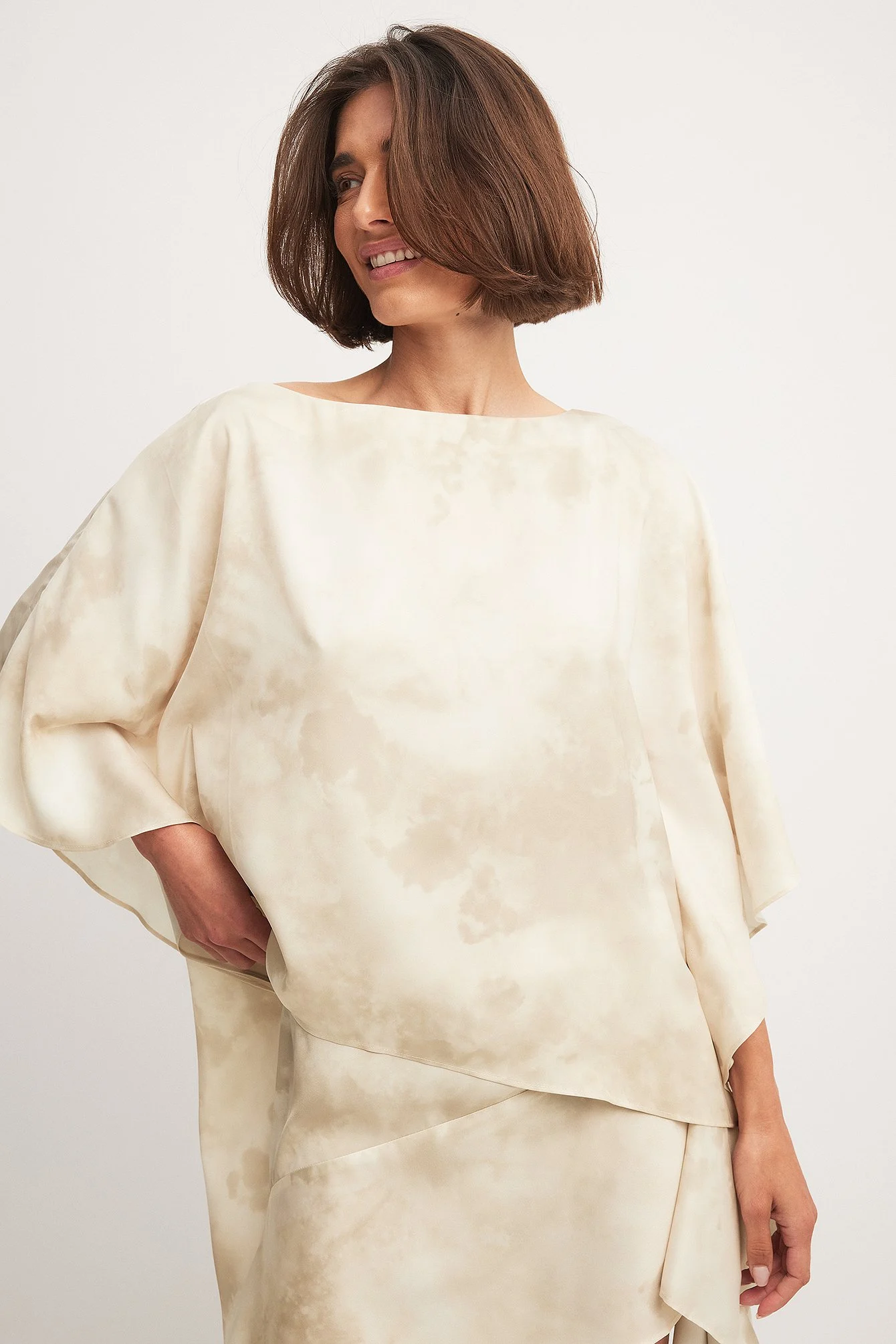 Bedruckte fließende Bluse