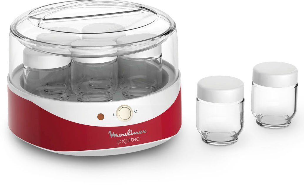 Moulinex Joghurtbereiter Yogurteo YG2295, 7 Portionsbehälter, Umweltbewusst, Temperaturleuchte, Spülmaschinengeeignete Teile