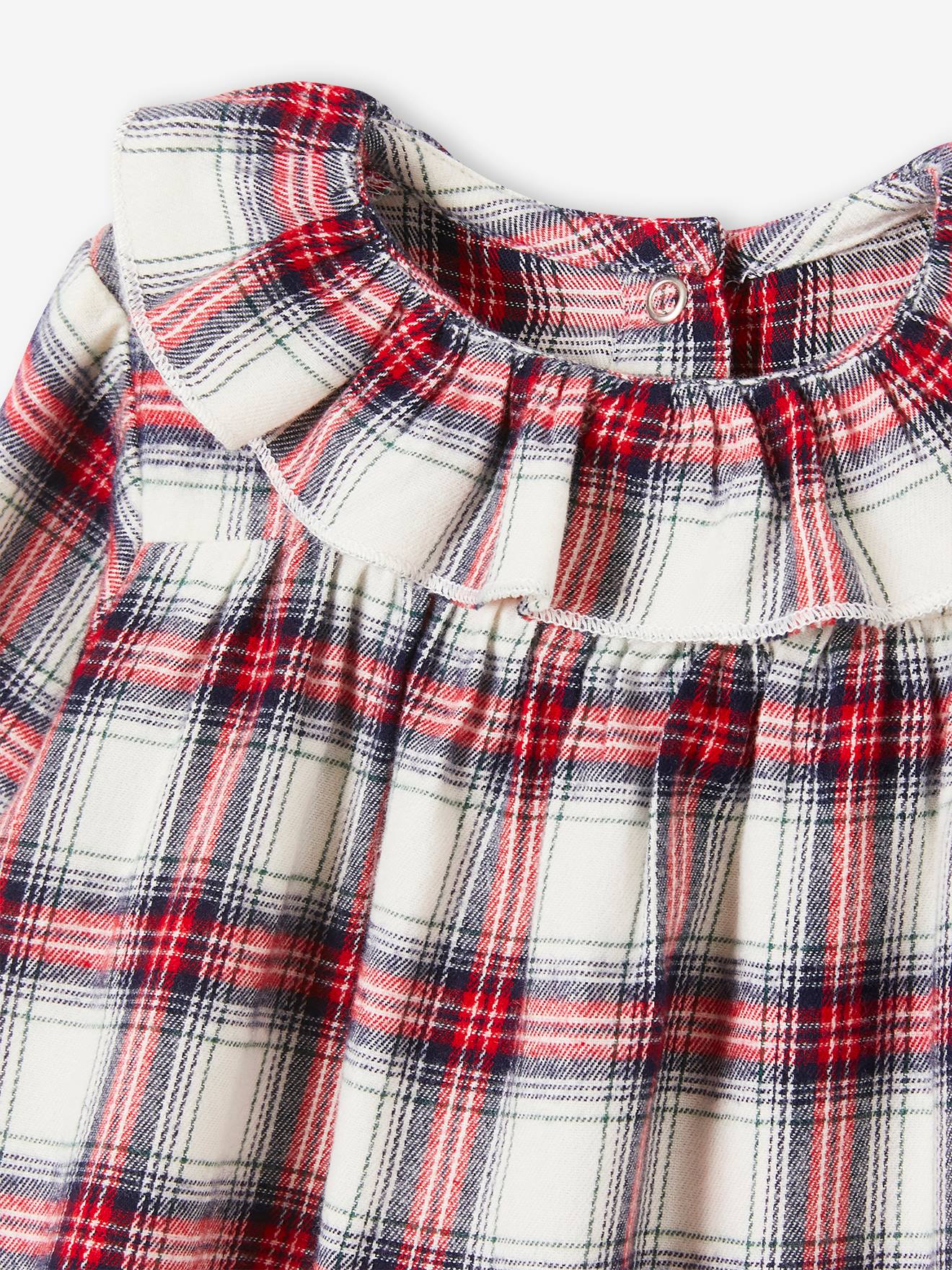 Vertbaudet Baby Bluse mit Volantkragen - wollweiß