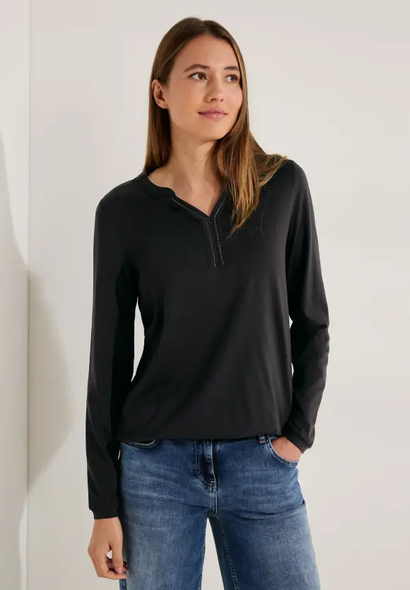 CECIL Langarmshirt mit Gummibund