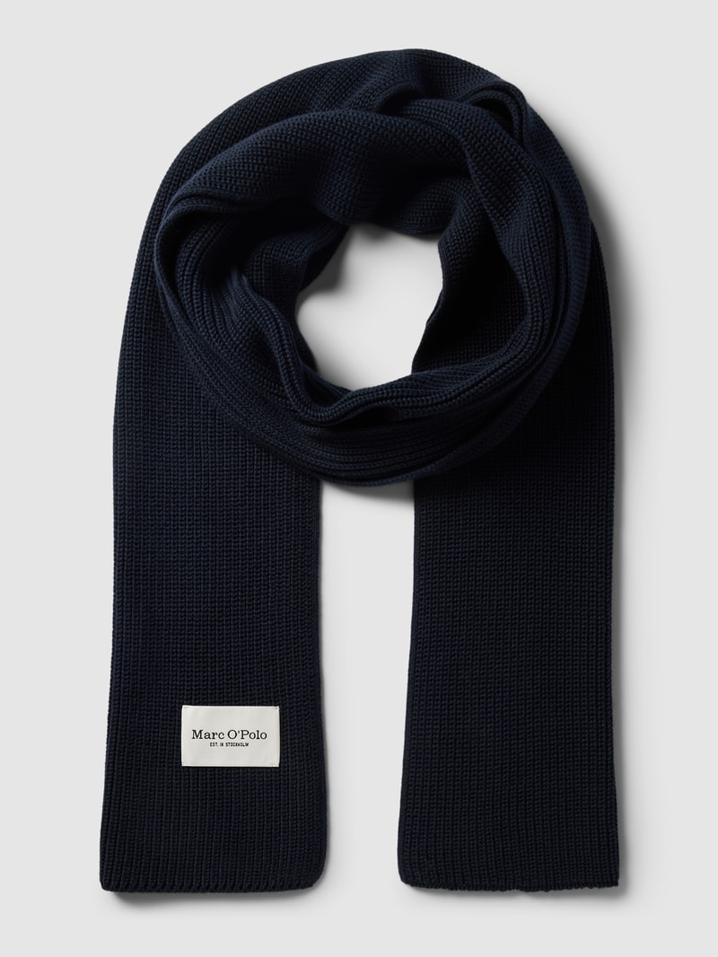 Schal mit Label-Detail in marineblau