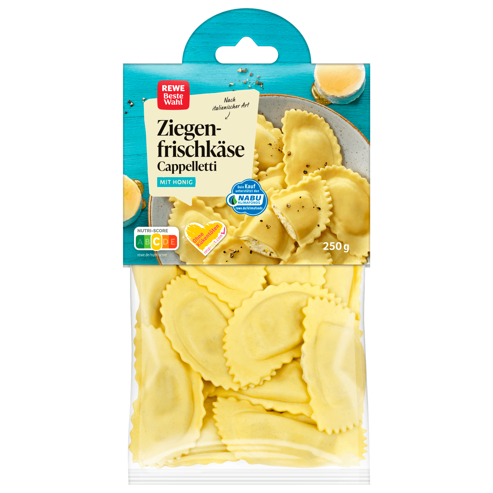 REWE Beste Wahl Cappelletti Ziegenfrischkäse mit Honig 250g