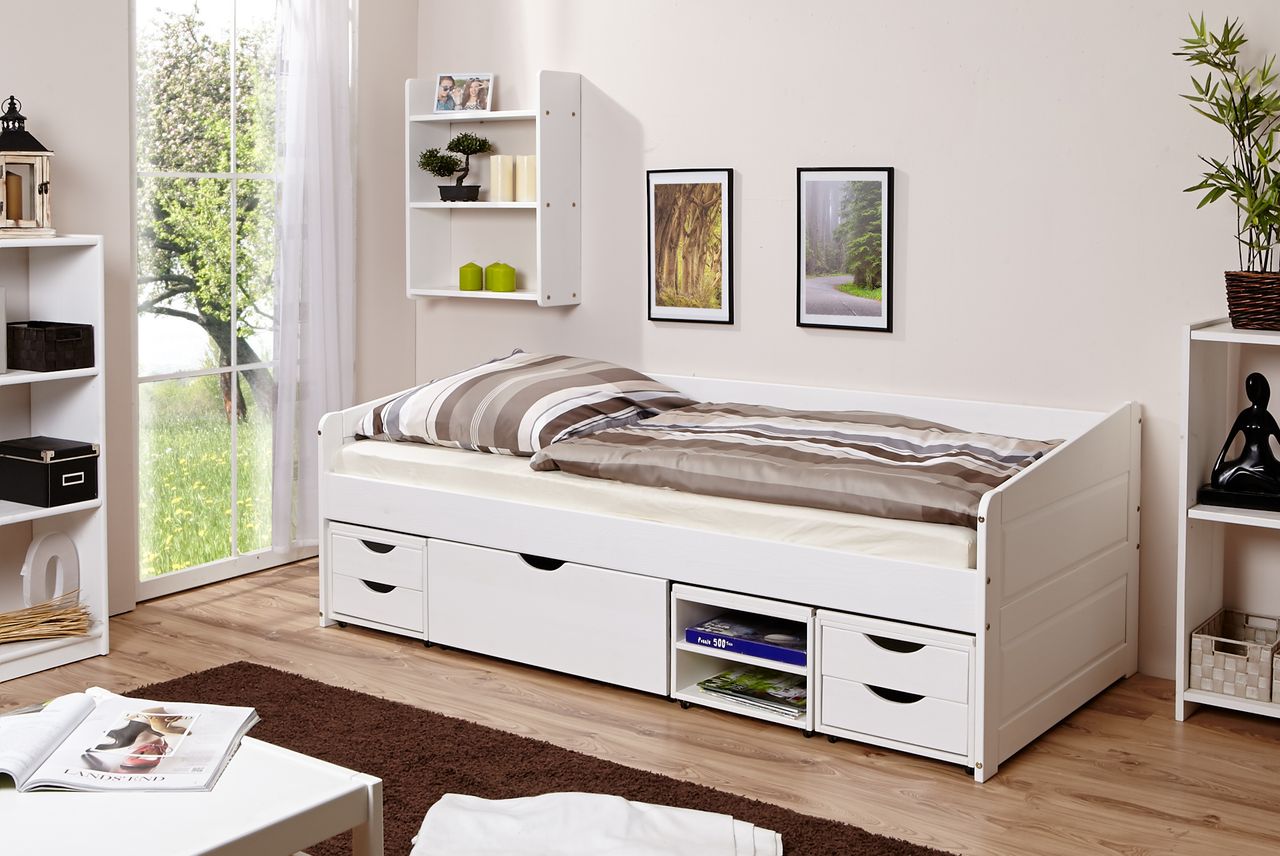 Ticaa Sofabett Micki Var 3 - mit 4er Funktionsschubkasten -