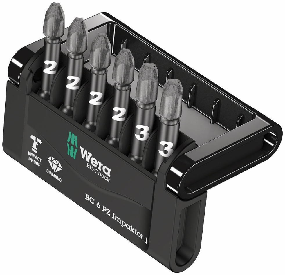 Wera 05057692001 Bit-Check 6 PZ Impaktor 1, 6-delig