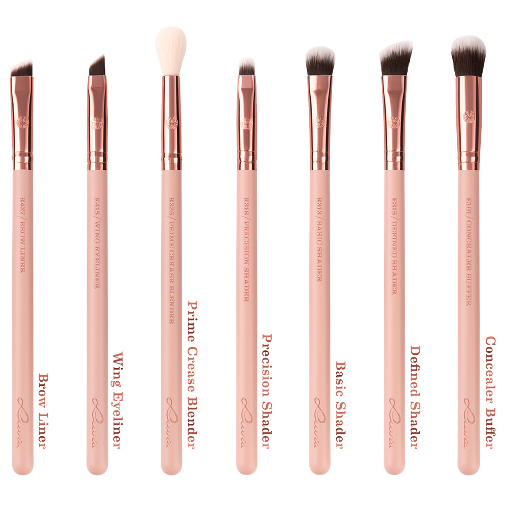 luvia Essential Brushes - Rose Golden Vintage Coffret de Pinceaux Visage et Yeux