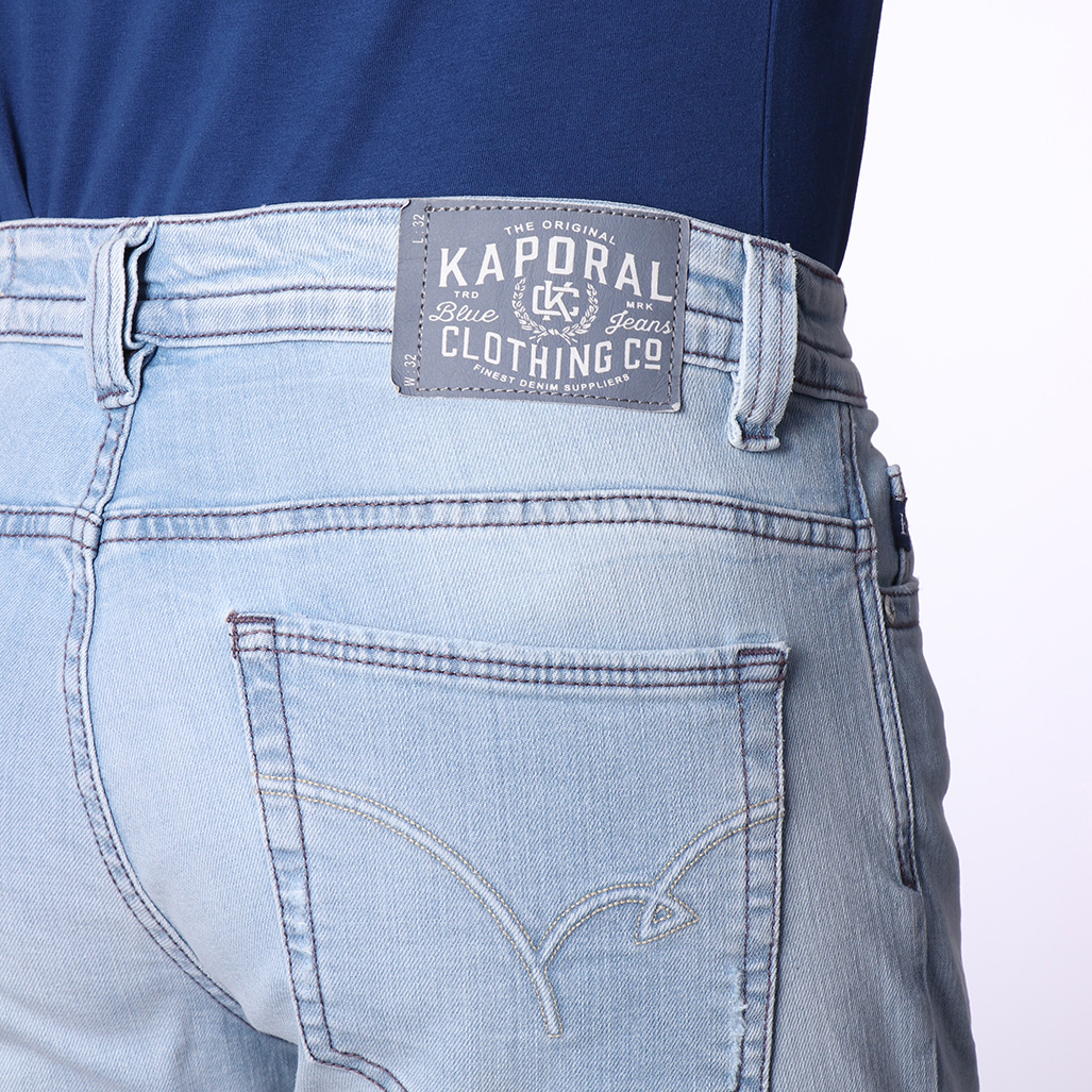 BROZZ  Jeans denim clair délavé