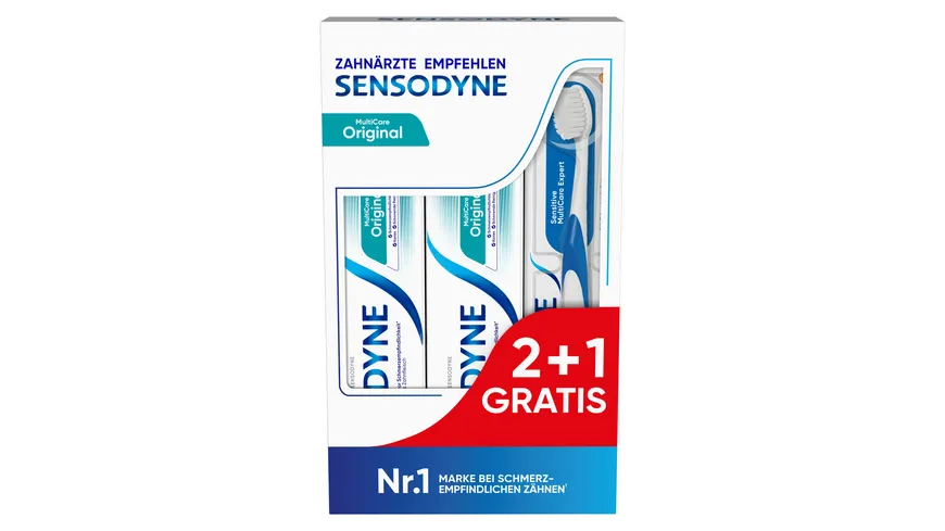 Sensodyne MultiCare Original Zahncreme + Sensodyne MultiCare Zahnbürste