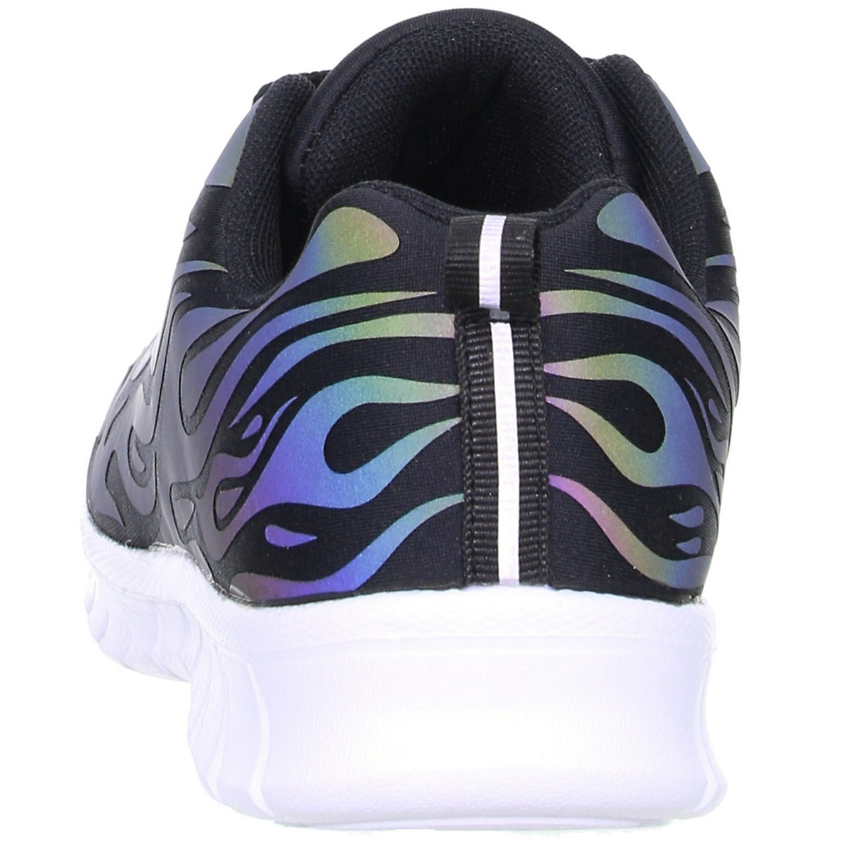 Kinder Mädchen Jungen Damen Reflektor-Sneaker schwarz/mehrfarbig/bunt