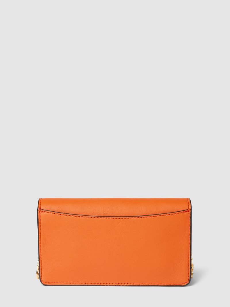 Clutch mit Label-Applikation in orange