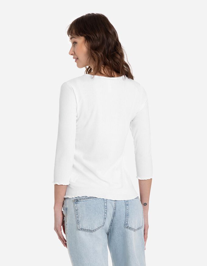 Langarmshirt - Rippenstruktur