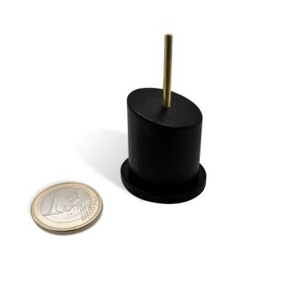 Runder Holzsockel für Büsten 2,5 x 2,5 cm Schwarz