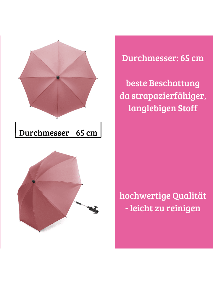 fillikid Sonnenschirm Standard UV-Schutz 50  ​Exklusiv in Rosa günstig kaufen onesize