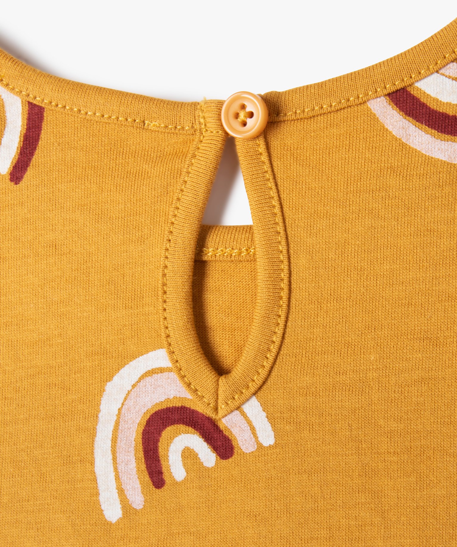 Tee-shirt bébé fille imprimé et noué 100% coton biologiq... ecru | GEMO