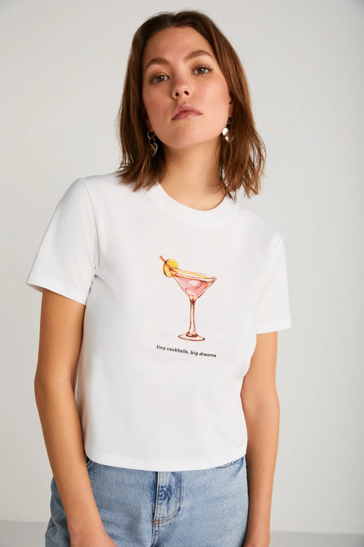 GRIMELANGE  T-Shirt - Weiß - Schnitt