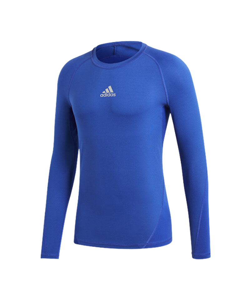 adidas Alphaskin Shirt langarm Kids Blau