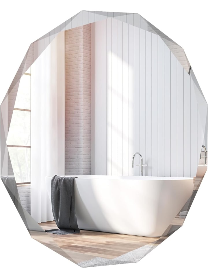 COSTWAY Badspiegel 76x76x5cm in Silber günstig kaufen onesize
