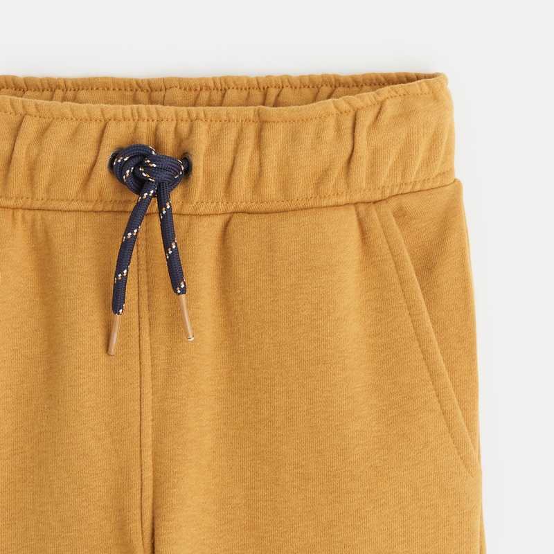 Jogging uni à poches cargo marron garçon