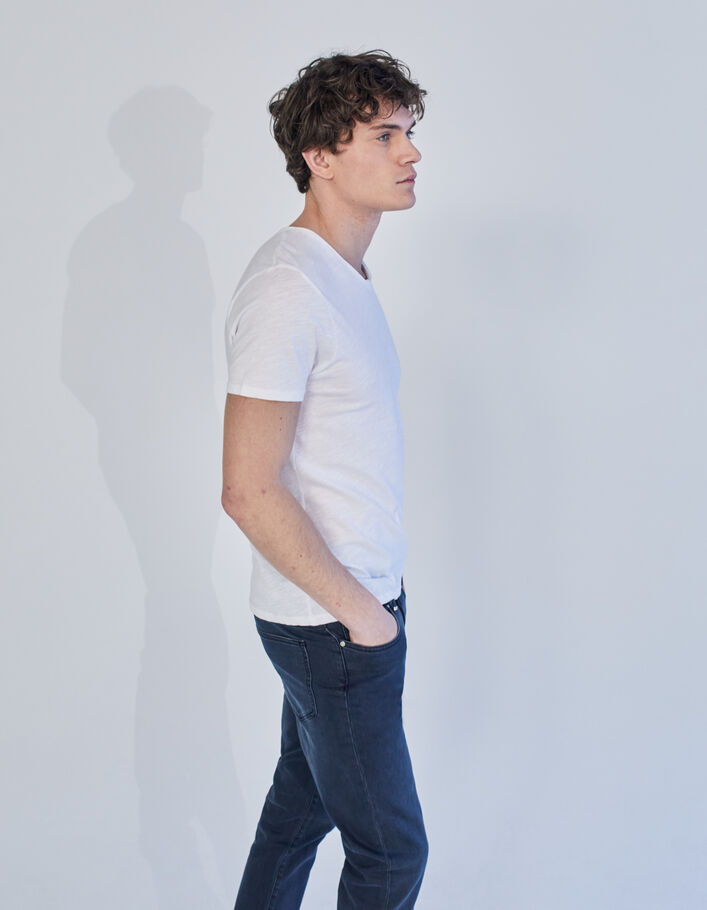 T-shirt L'Essentiel blanc col V Homme
