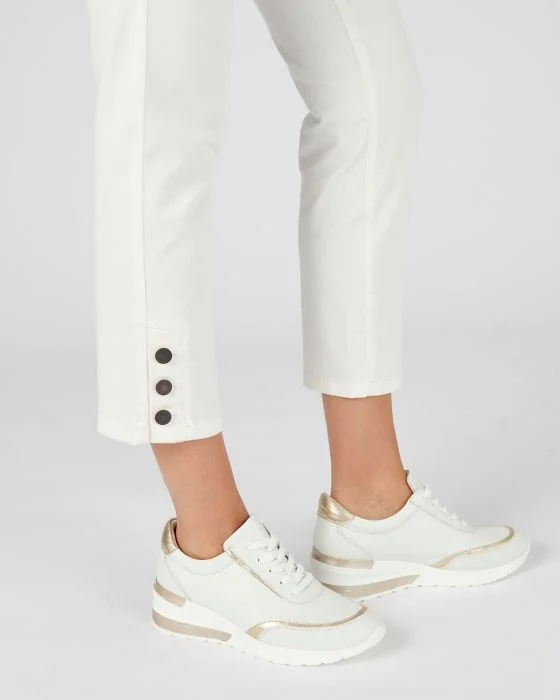 Pantalon 7/8ème boutons bas de jambes