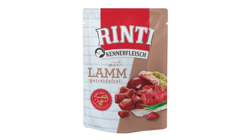 RINTI Hundenassfutter Lamm Pouch 400 g