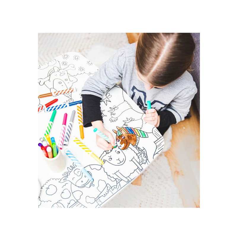 Table de coloriage ferme Coloritable Les drôles de bouilles