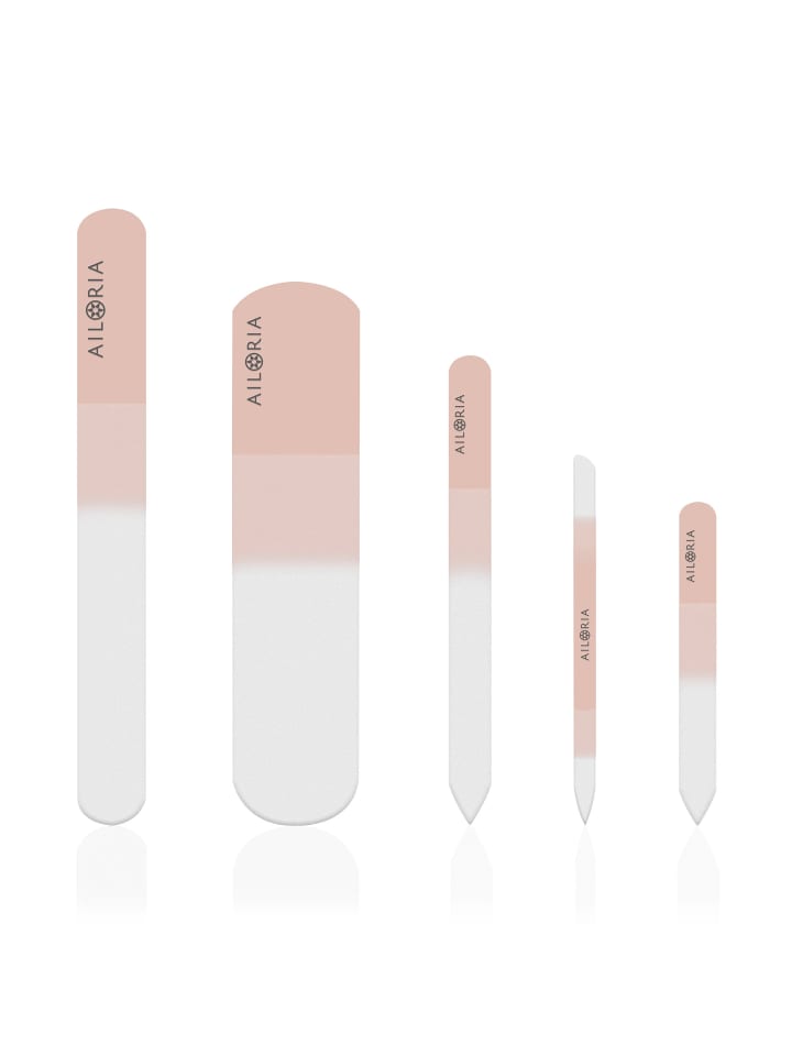 Ailoria CONTOUR LUXE Glas-Nagelfeilenset in orange günstig kaufen onesize