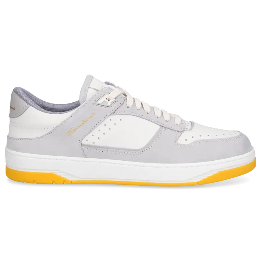 Santoni - Sneaker low 21865 Veloursleder - grau