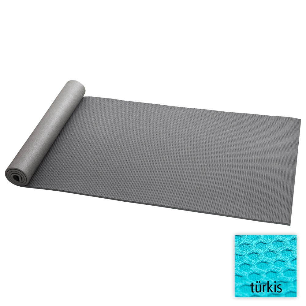 TOPFIT Fitnessmatte mit Textilbeschichtung Hellblau