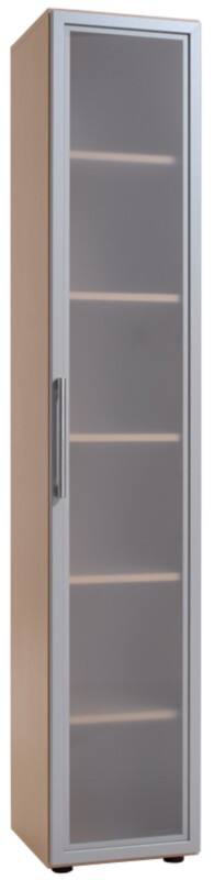 Geramoebel Aktenschrank Speed Office 5 Fachböden 2 Glastüren Ahorn 400 x 420 x 2.160 mm