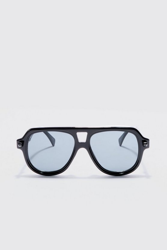 Schwarze Plastik Pilotenbrille