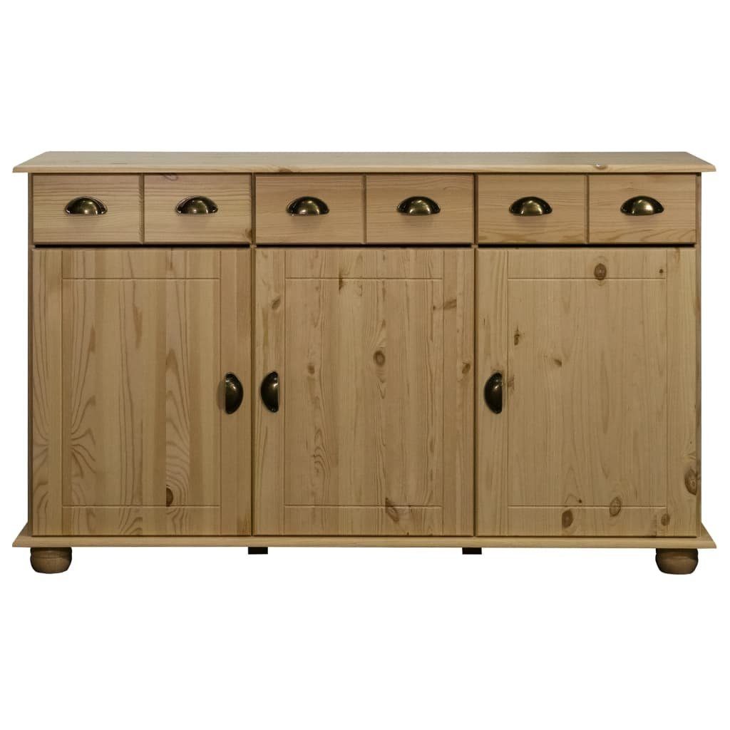 vidaXL Sideboard Sideboard 134x39x79,5 cm Massivholz Kiefer (1 St)
