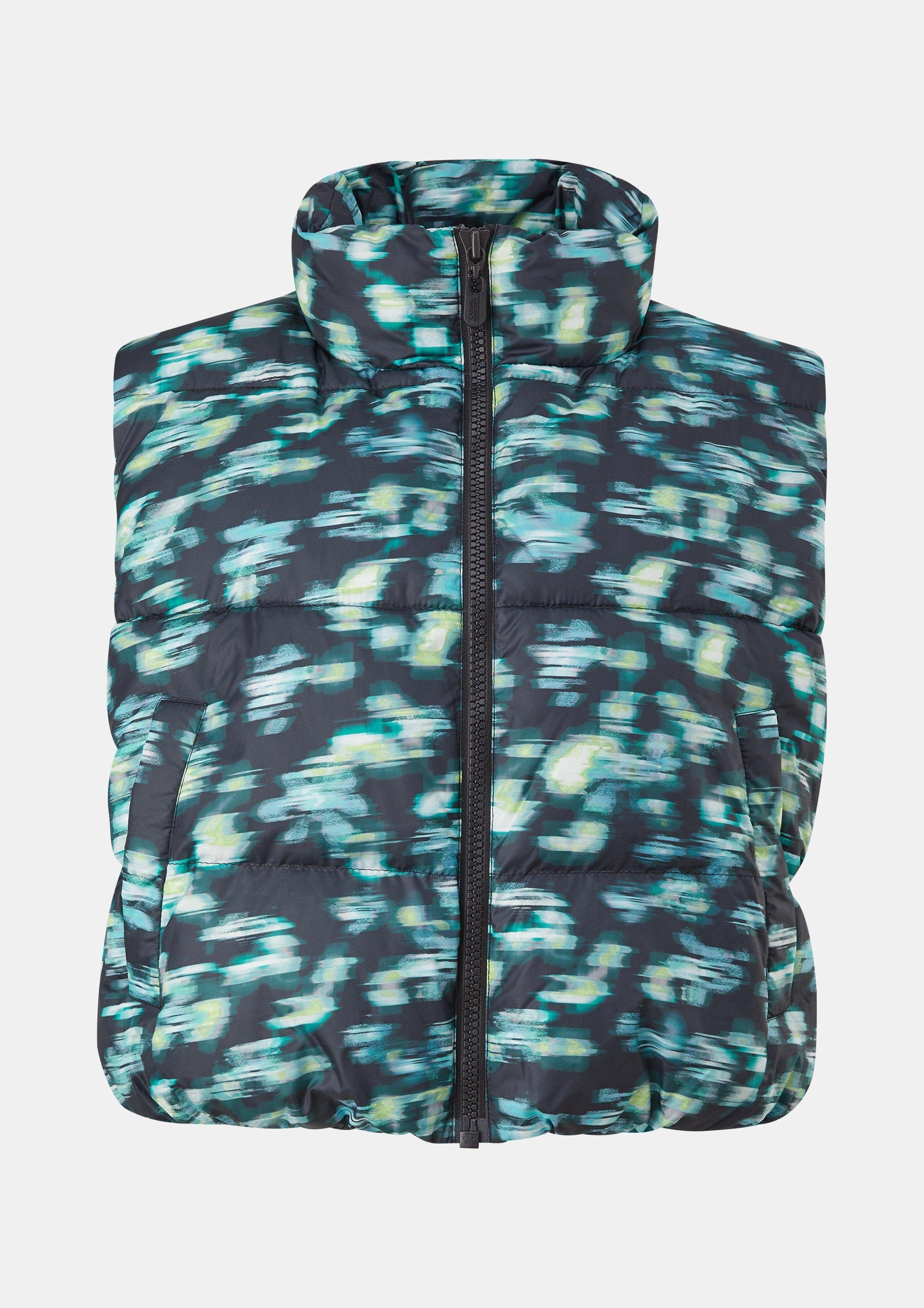 comma casual identity Funktionsweste Steppweste mit Allovermuster