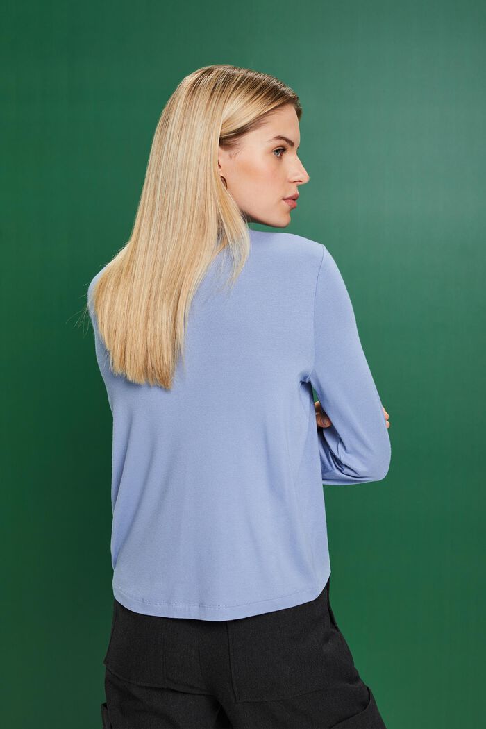 Longsleeve mit Smok-Details, LENZING™ ECOVERO™