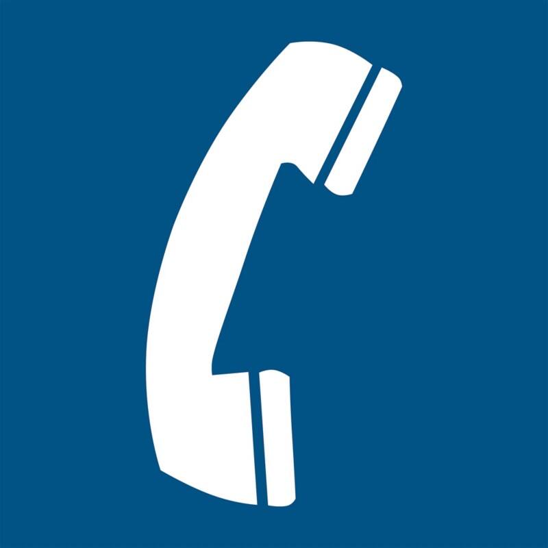 Djois Warnschild Telefonsymbol Klebstoff, einschraubbar PP (Polypropylen) 10 (B) x 0,14 (H) cm