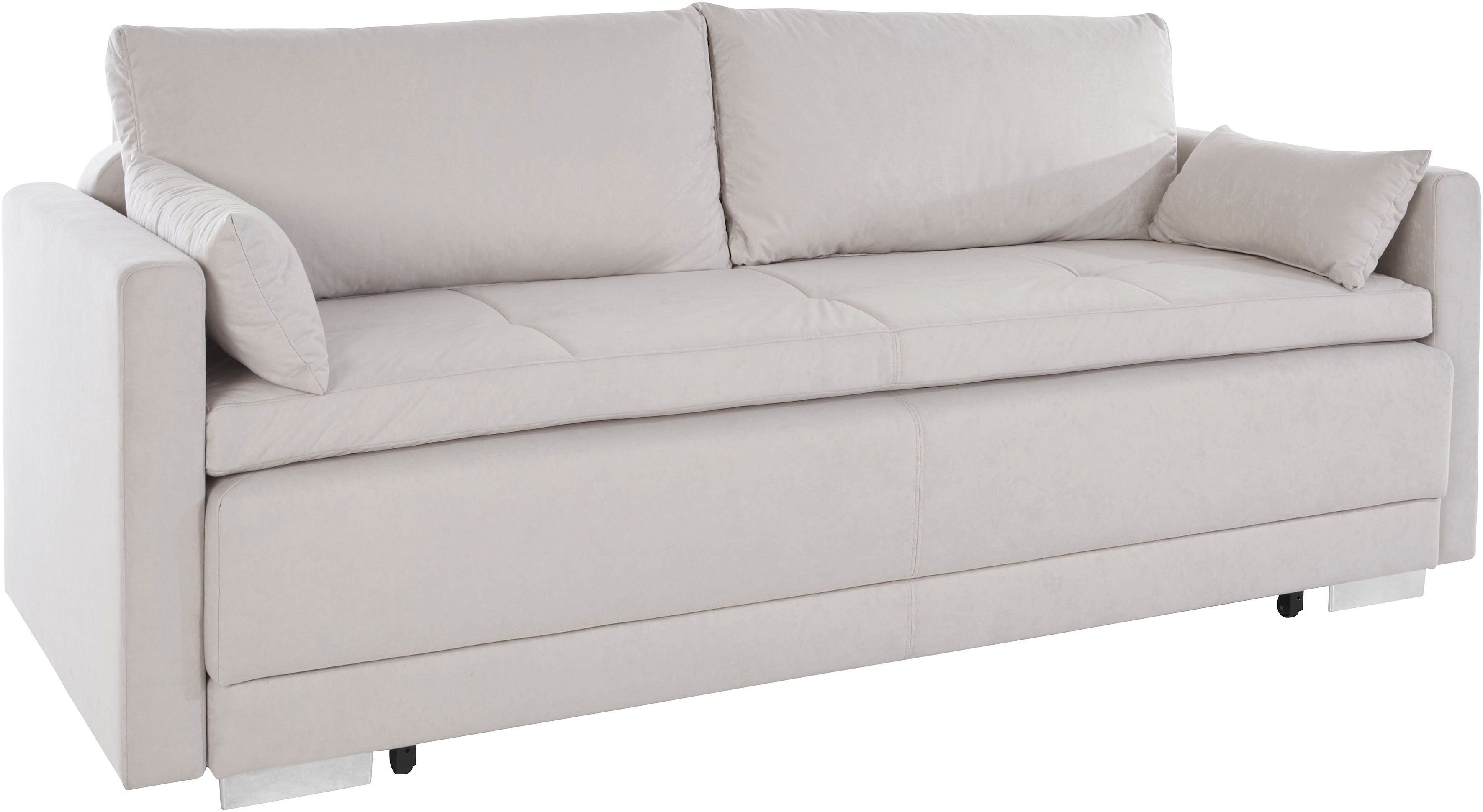 INOSIGN Schlafsofa Berlin, mit Boxspringaufbau, Bettfunktion & Bettkasten, Dauerschlafsofa