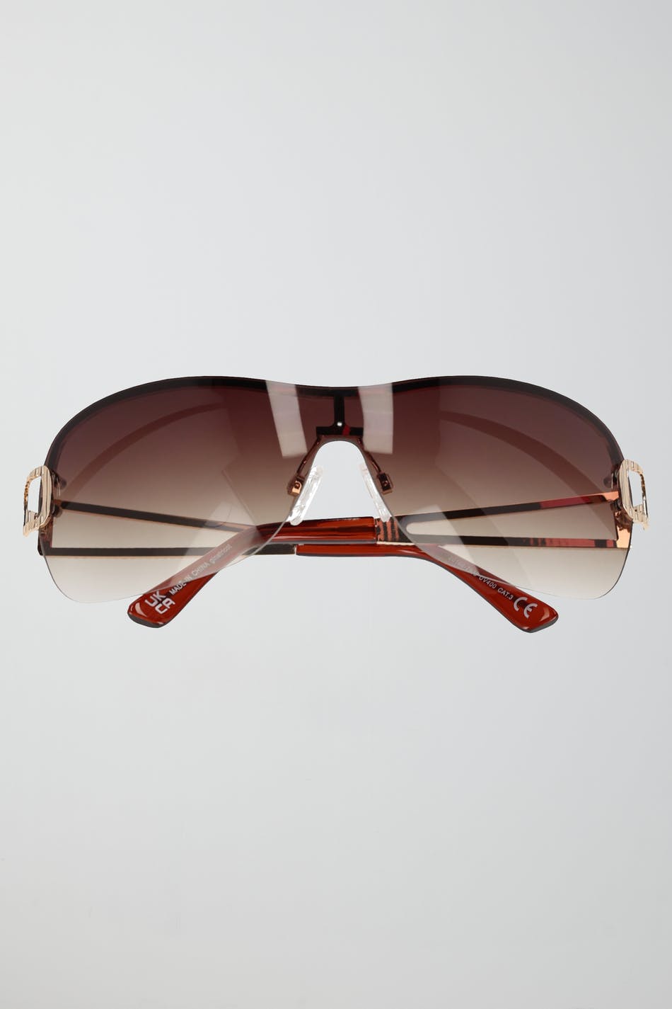Rimless visor sunglasses