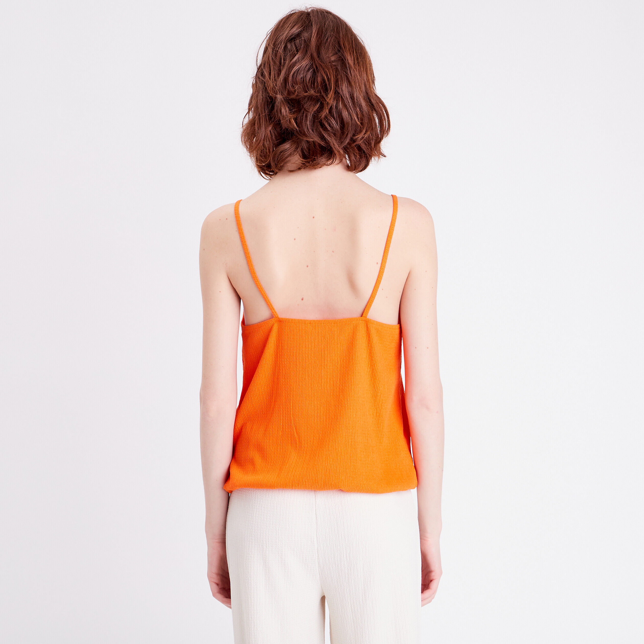 Débardeur détails dentelle orange femme | Cache Cache
