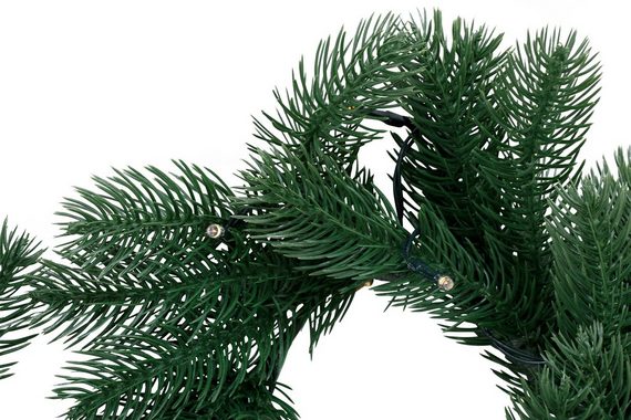 my home LED Baum Bennet, Timerfunktion, LED fest integriert, Warmweiß, 4-teiliges Weihnachts-Set, mit Girlande und Dekokranz