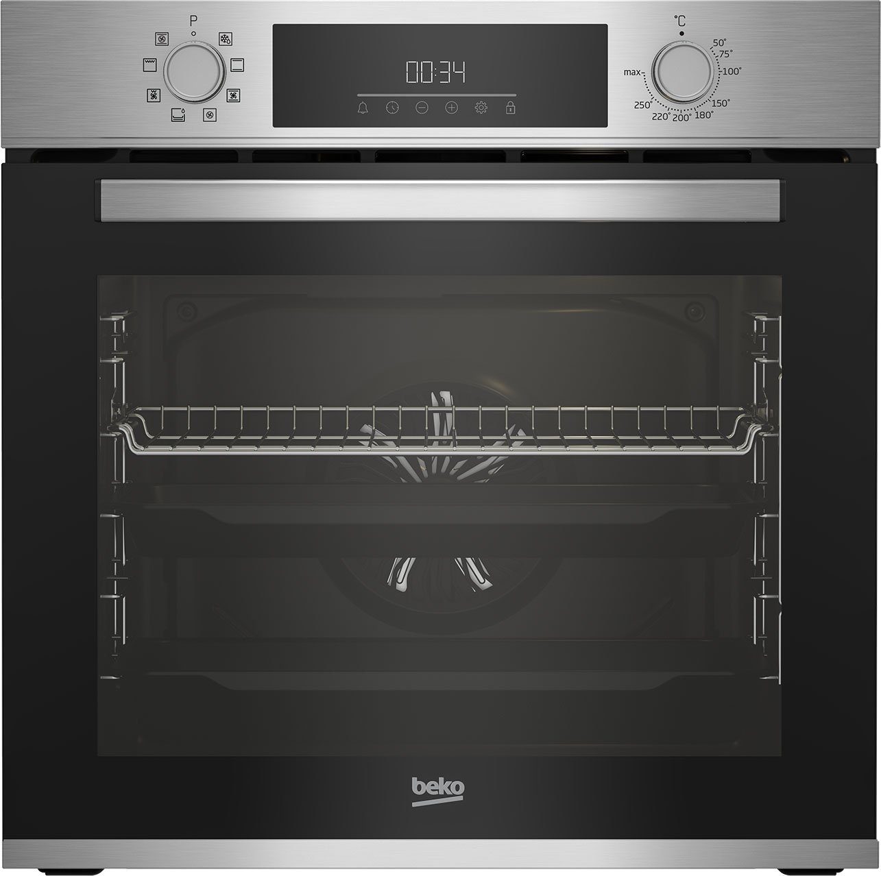 BEKO Einbaubackofen BBIM12300X, mit Teleskopauszug nachrüstbar