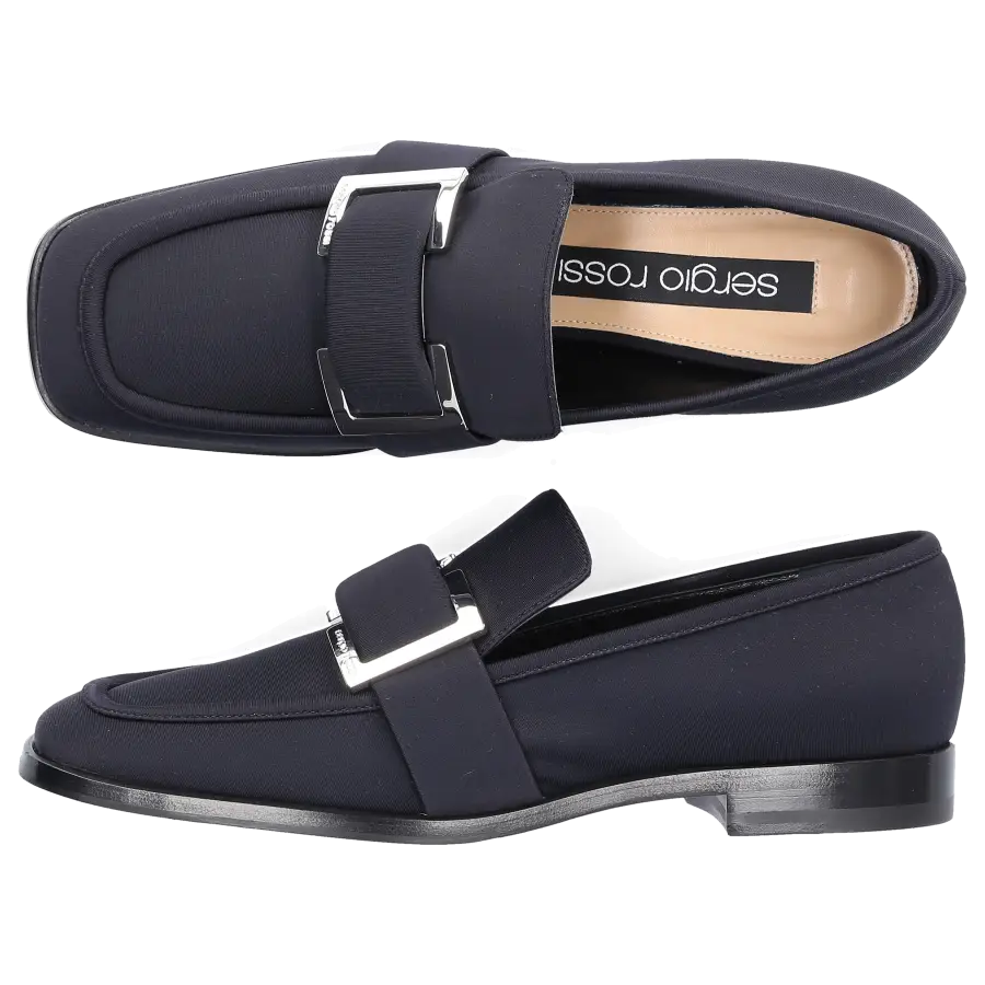 Sergio Rossi - Slipper SR PRINCE Polyamid Logo schwarz - schwarz