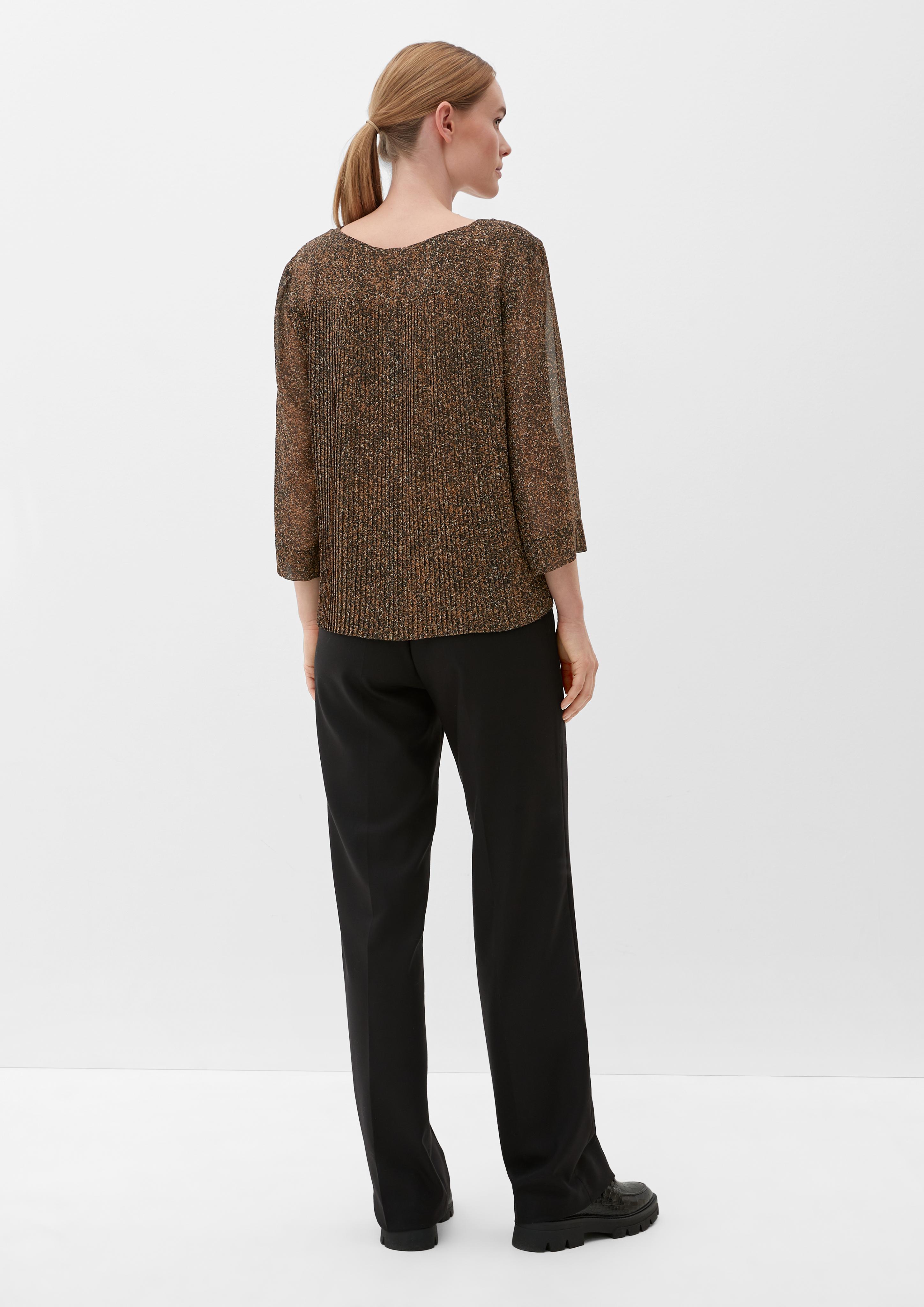 Chiffonbluse mit Plisséefalten  2122177-99A1