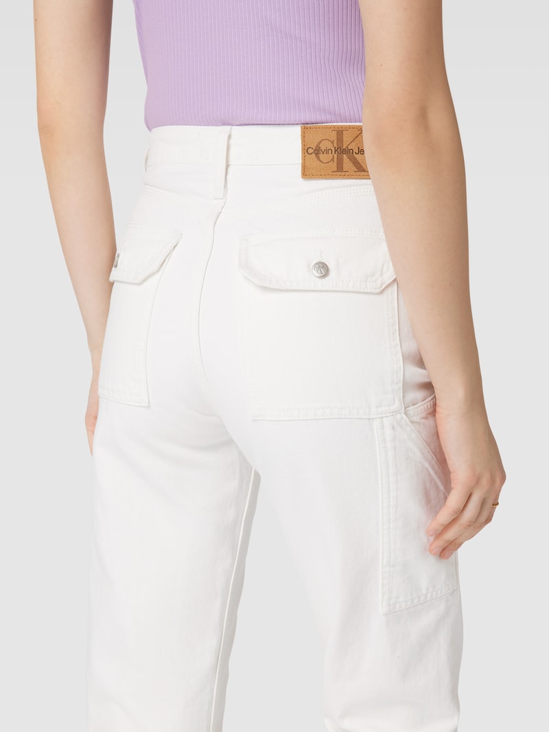 Straight Fit Jeans im 5-Pocket-Design Modell 'CARPEN' in offwhite