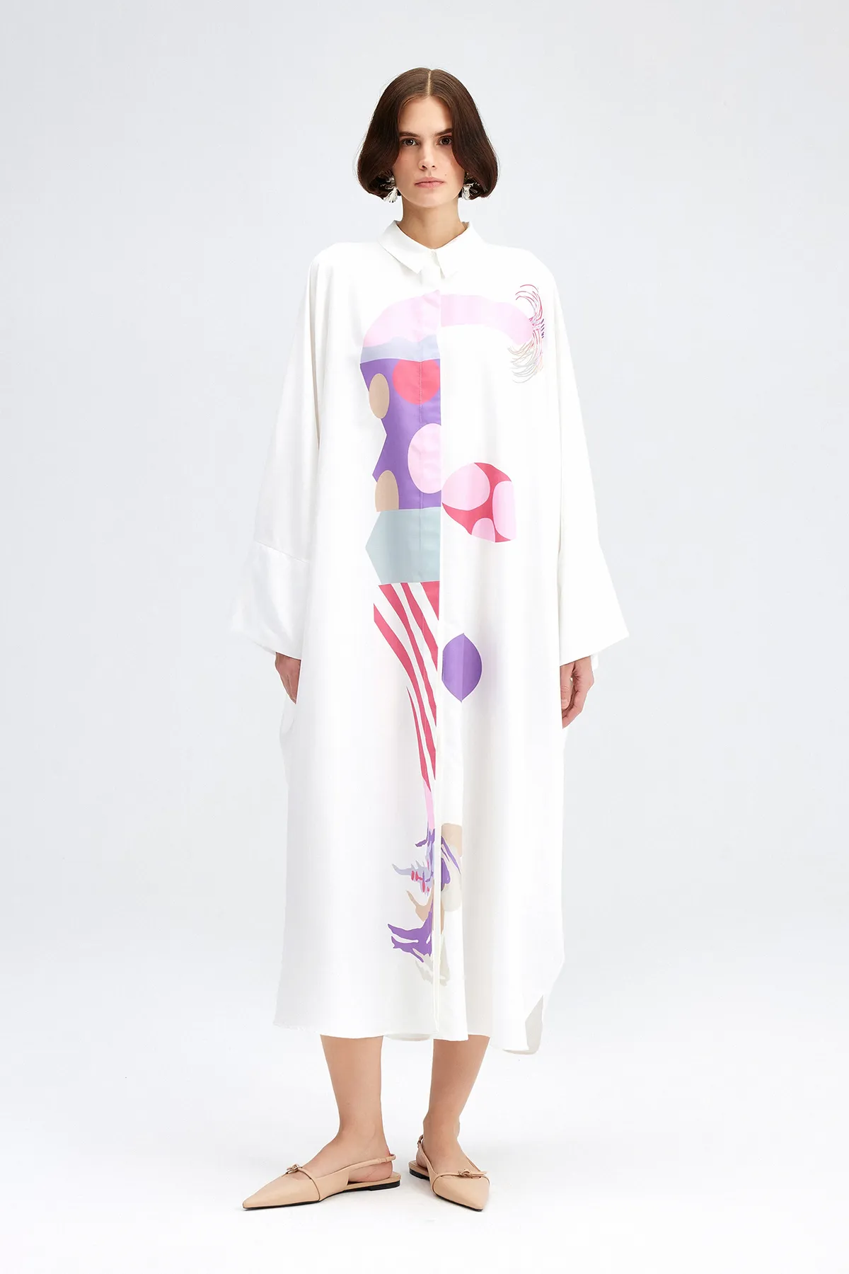 Touché Privé  OVERSIZED-KLEID MIT GEOMETRISCHEM MUSTER