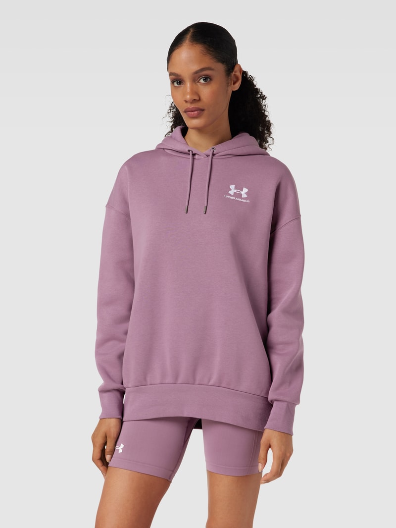 Hoodie mit Label-Print Modell 'Essential' in mauve