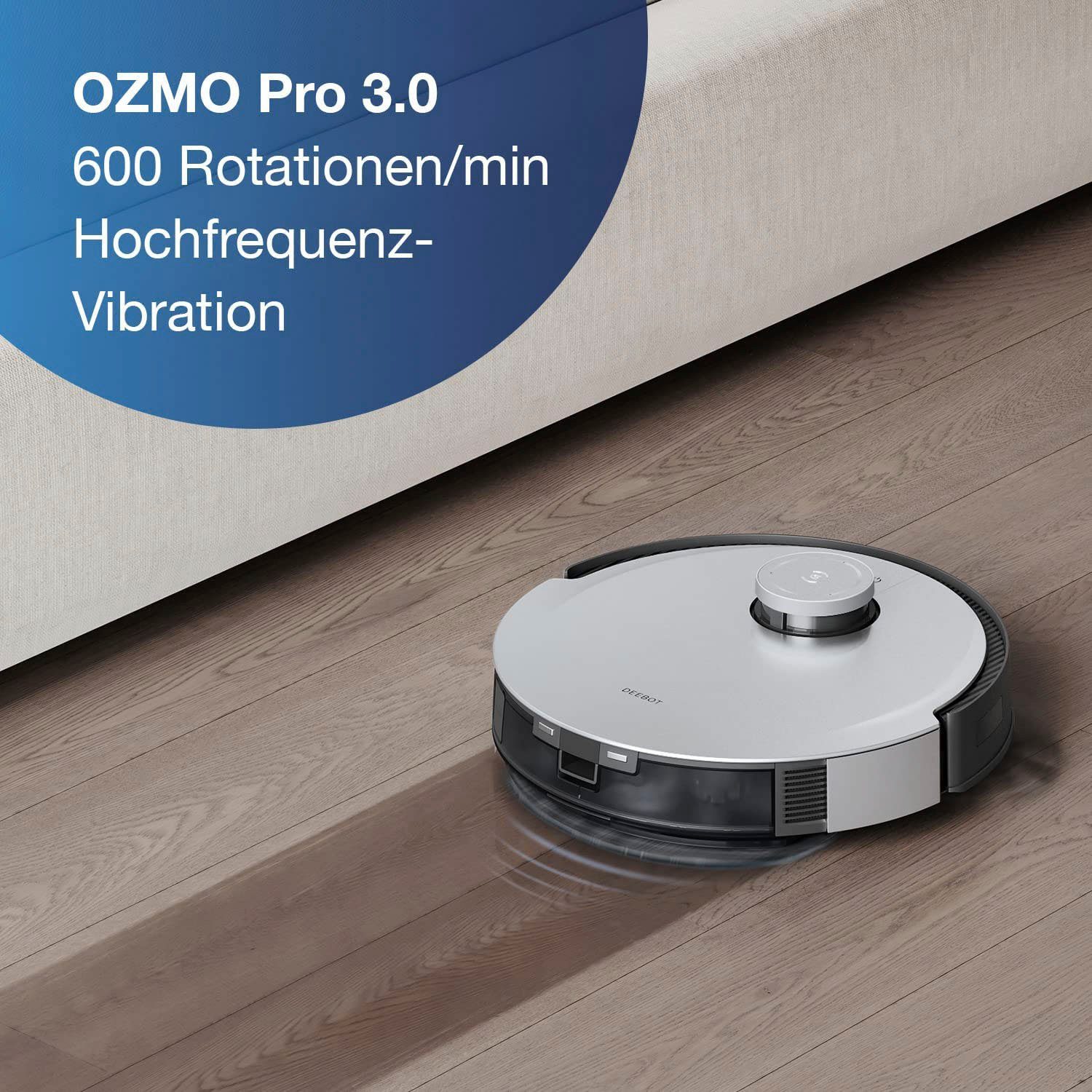 ECOVACS Nass-Trocken-Saugroboter DEEBOT X1 PLUS, 1000 W, 5000PA, DToF-Laser, AIVI 3.0, Absaugstation, YIKO, Schwarz/Silber