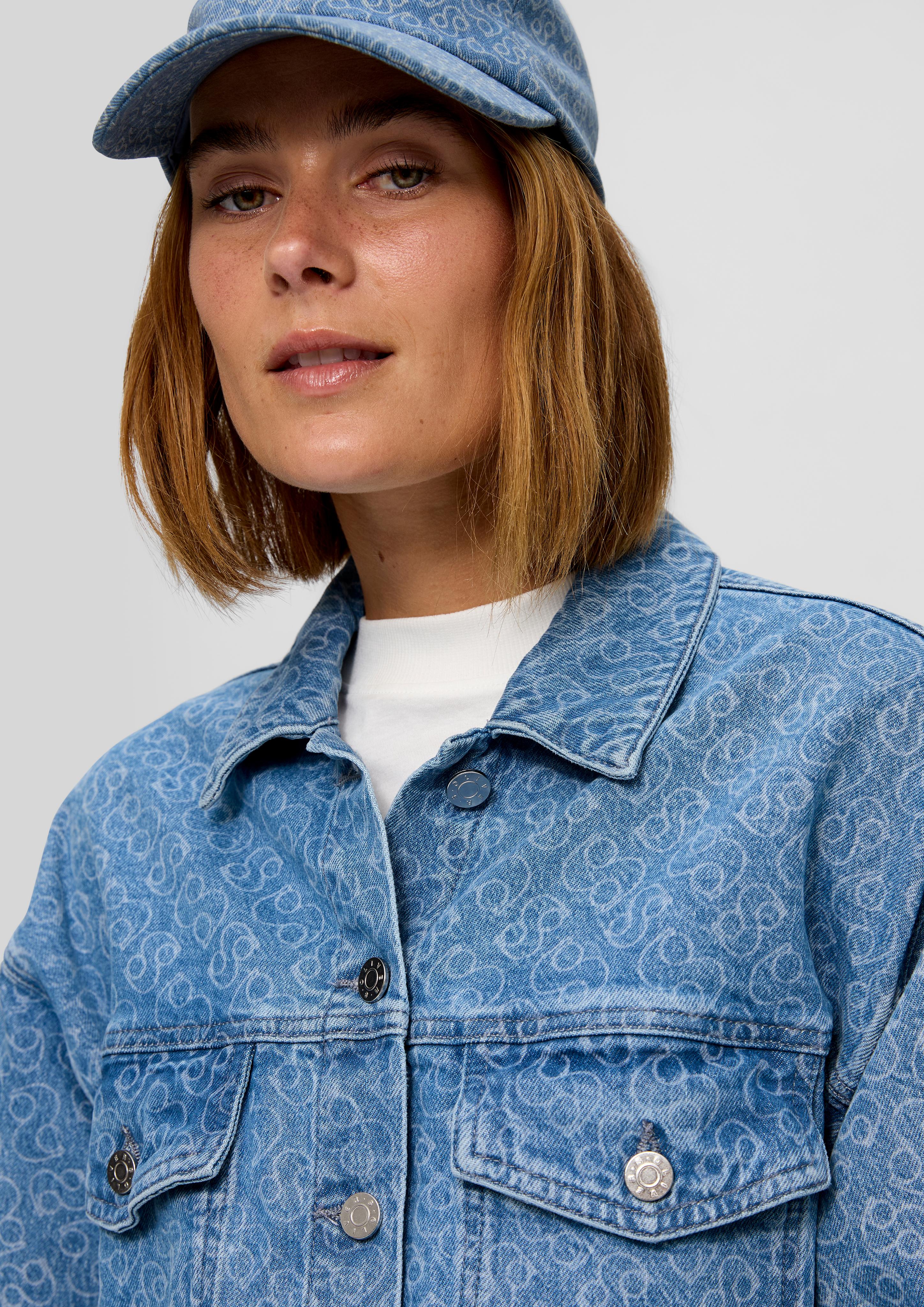 360° Denim / Jeansjacke mit Logo-Muster  2135823-53Z4