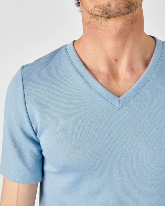 Tee-shirt double face col V Thermolactyl