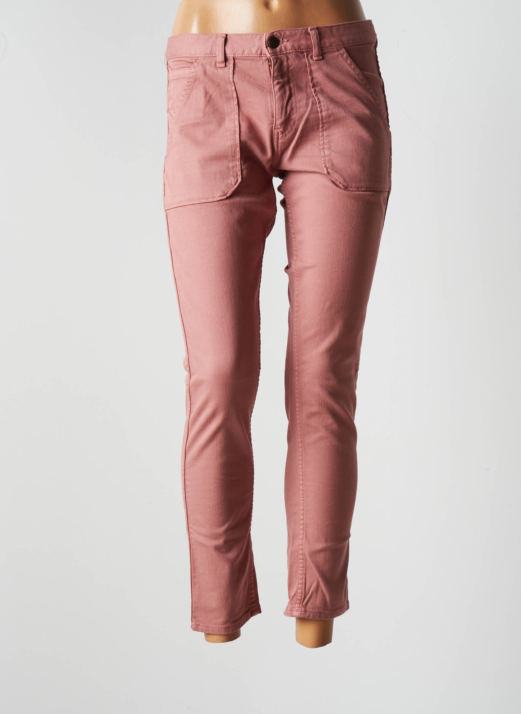 Acquaverde Jeans Coupe Slim Femme couleur rose