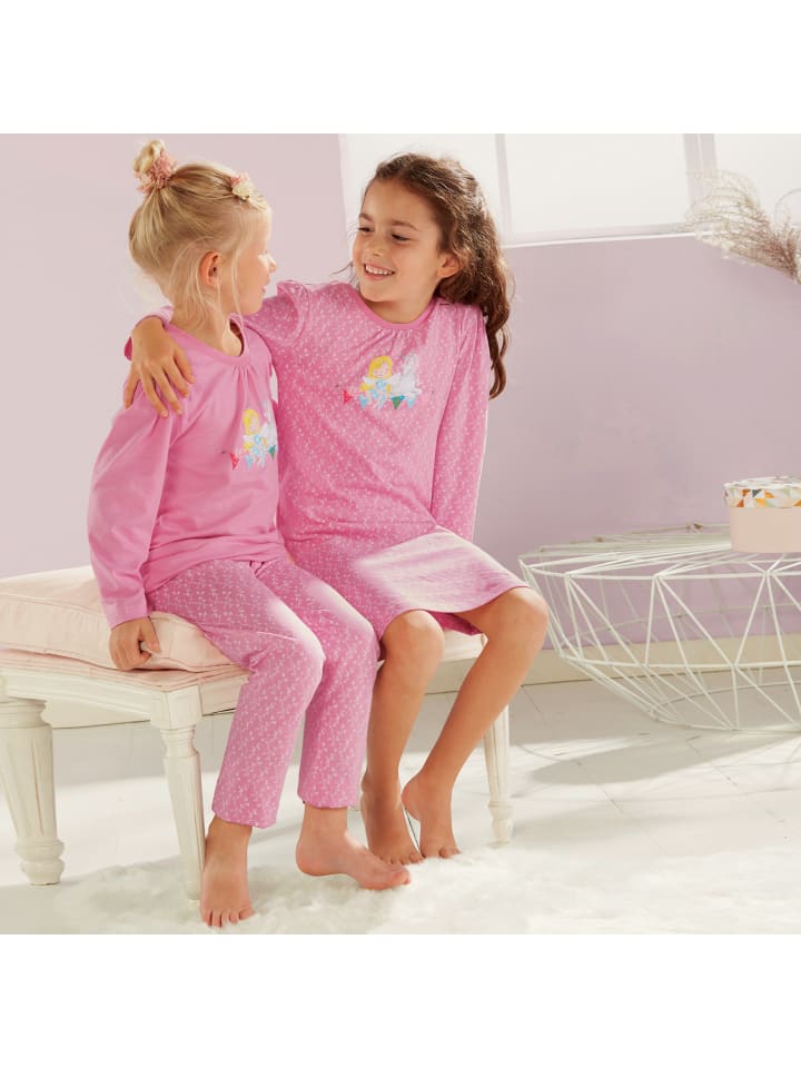 Erwin Müller Single-Jersey Kinder-Nachthemd in rosa günstig kaufen